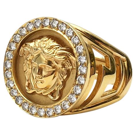 versace gold ring herren|versace gold ring 18k price.